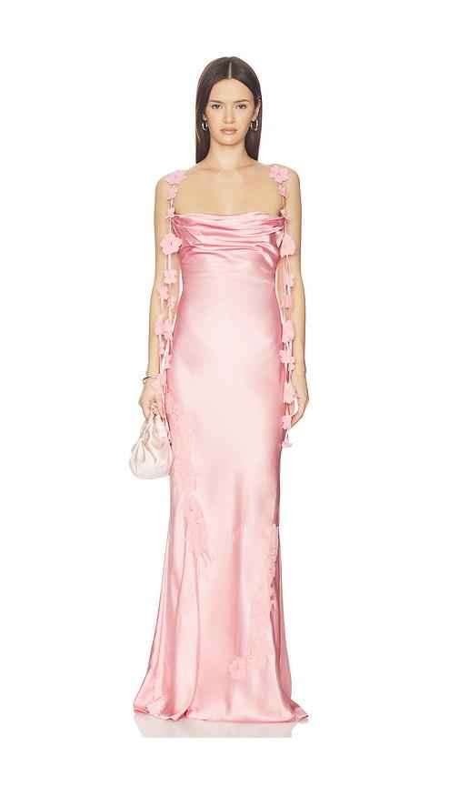 nbd inaya gown in blush.