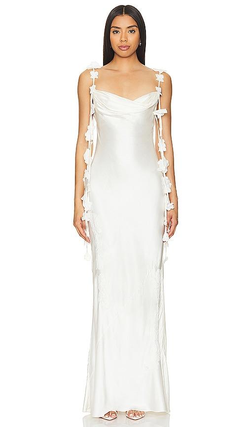 nbd inaya gown in cream.
