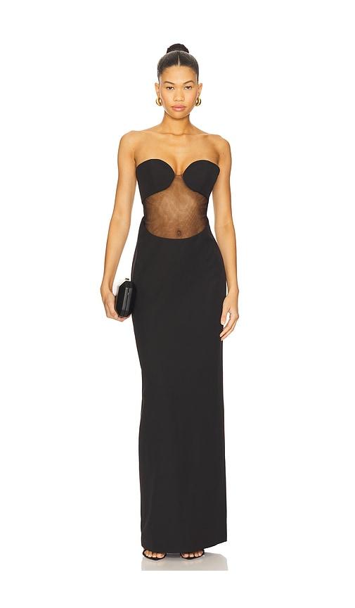 nbd jayla gown in black.
