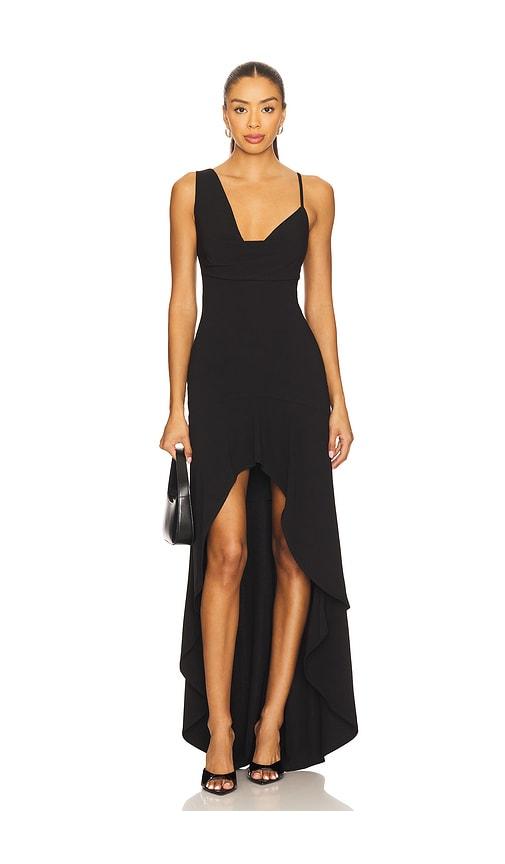 nbd kathleen gown in black.