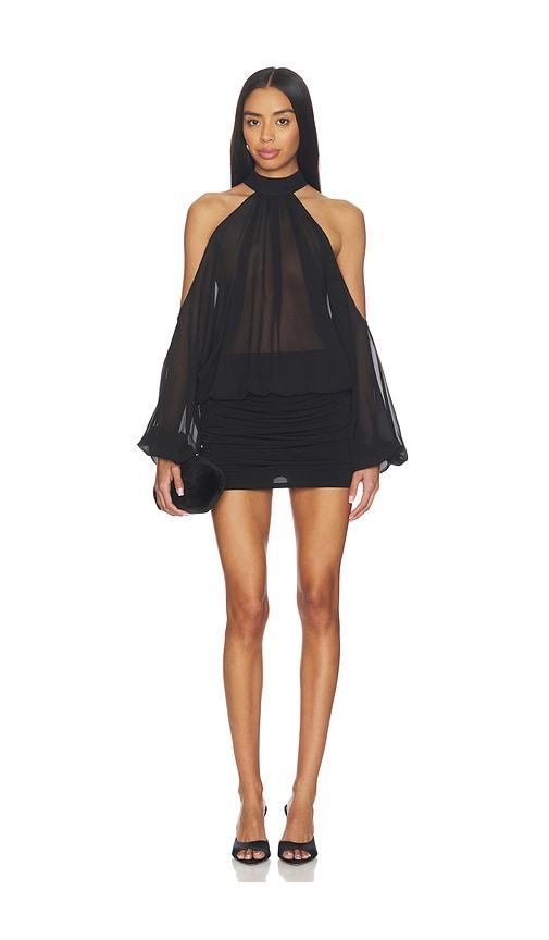 nbd kiora mini dress in black.