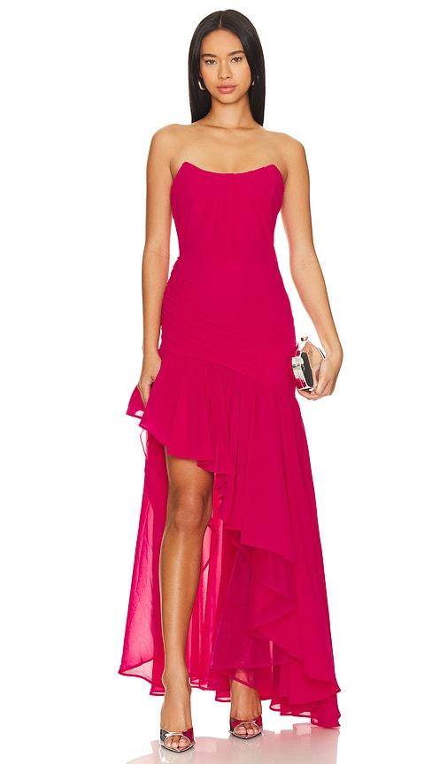 nbd lerry gown in pink.
