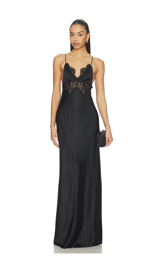 nbd libi gown in black.