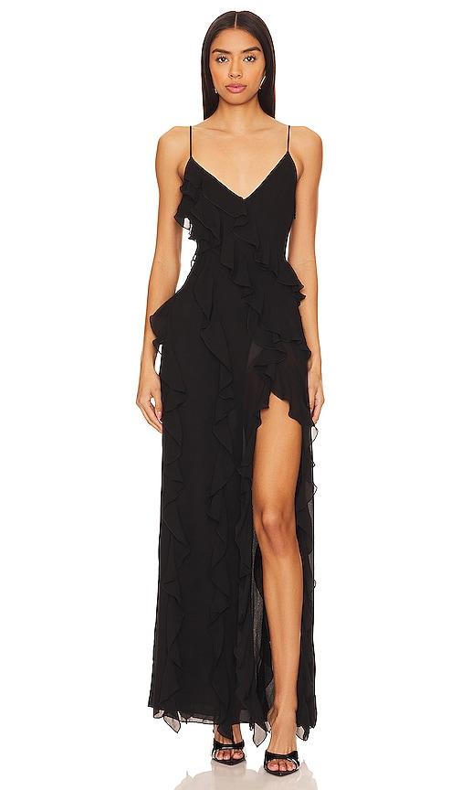 nbd nehna gown in black.