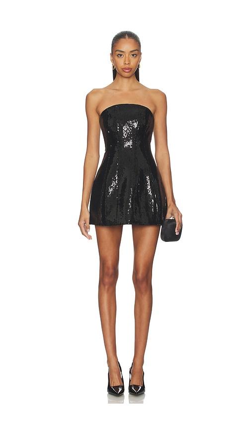 nbd patola mini dress in black.