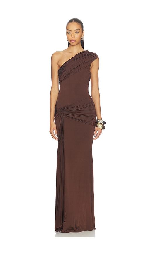 nbd rani gown in chocolate.