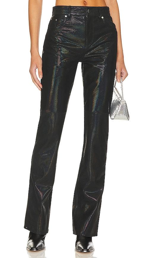 nbd raquel leather pant in black.
