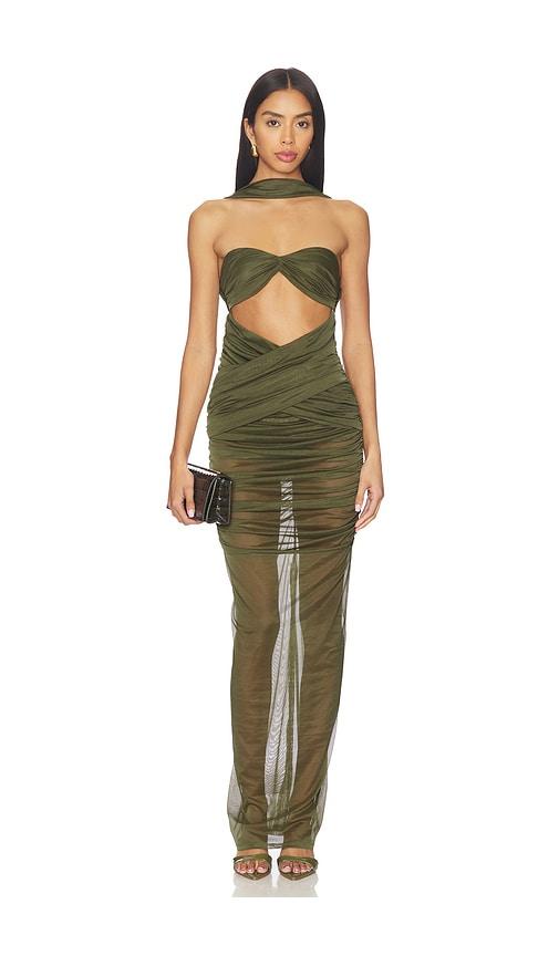 nbd rekha maxi dress in green.