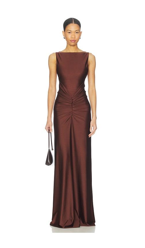 nbd shilpa gown in brown.