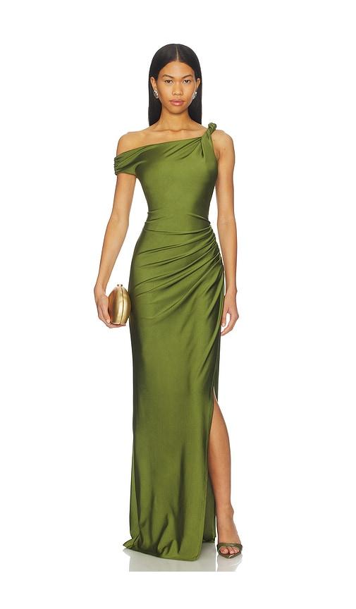 nbd shilpa maxi dress in green.