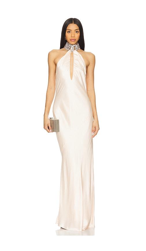 nbd the aerith gown in beige.