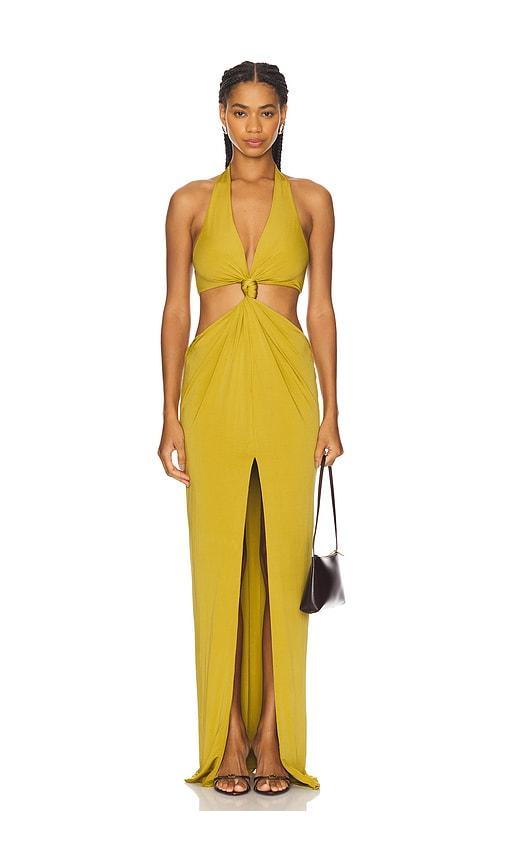 nbd the donyale gown in green.