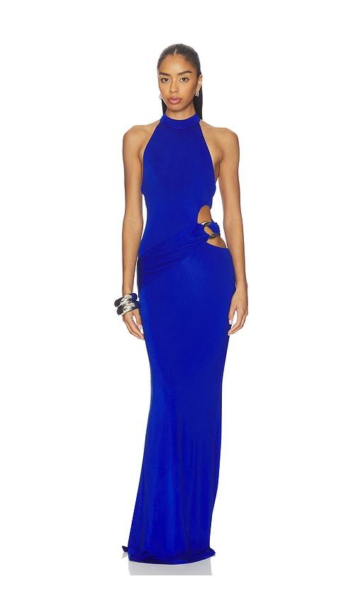 nbd the evanna gown in blue.