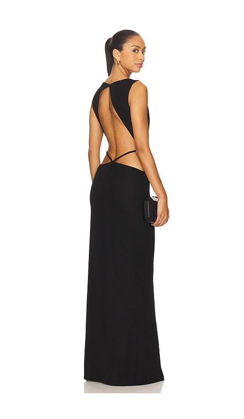 nbd the jarrah gown in black.