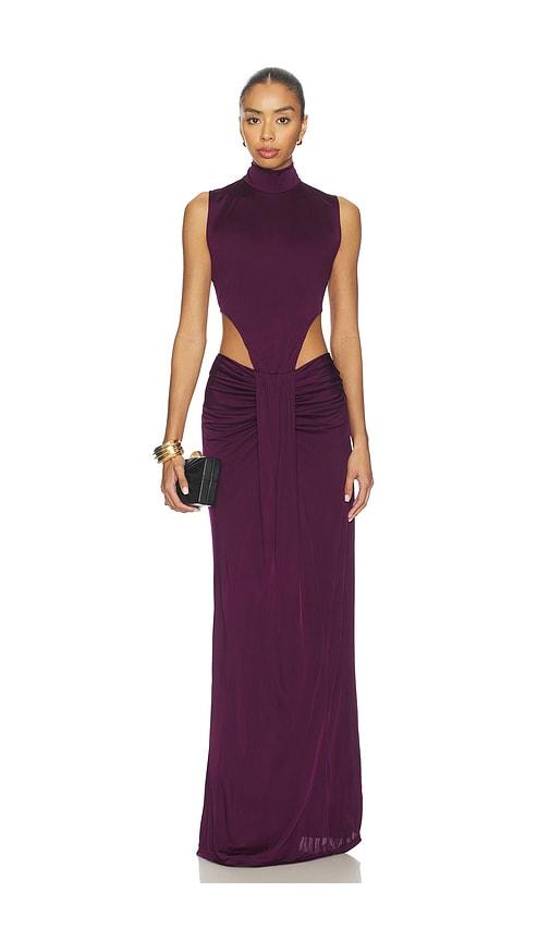 nbd the mohini gown in purple.