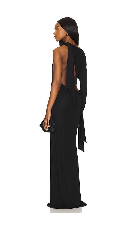 nbd the shuri maxi dress in black.
