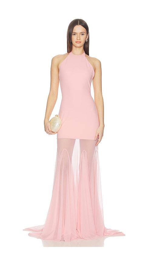 nbd valentina gown in pink.