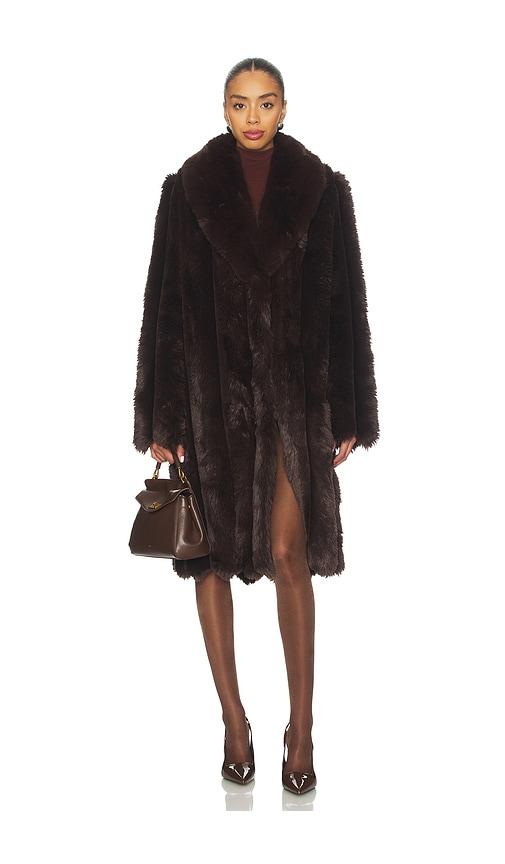 nbd x emma leger nadia coat in chocolate.