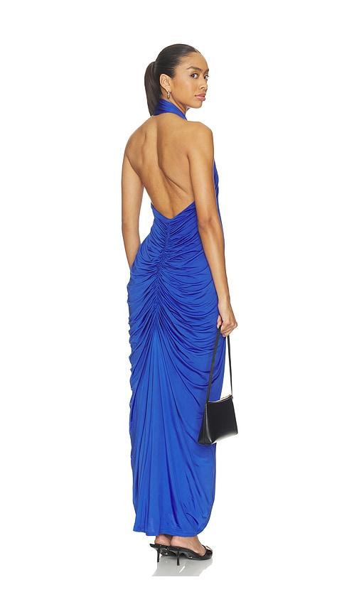 nbd x ivana ramirez carole maxi dress in royal.