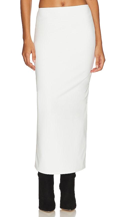 nbd x maggie macdonald eulla maxi skirt in ivory.