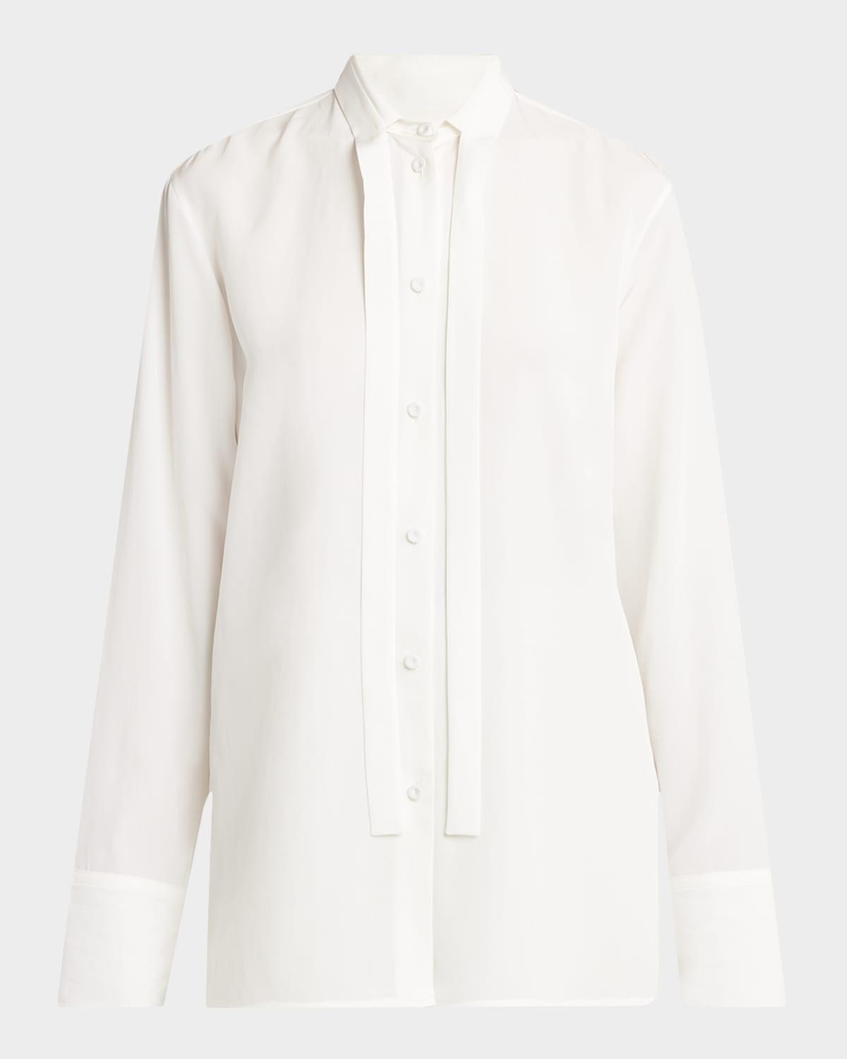 neck-tie button-down shirt
