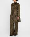 neck-tie cashmere twill dress