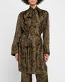 neck-tie cashmere twill dress