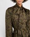 neck-tie cashmere twill dress