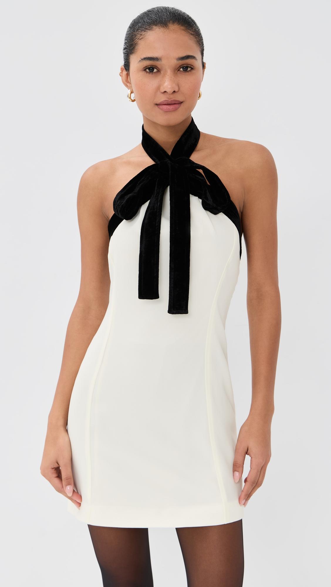 neck tie jolie mini dress