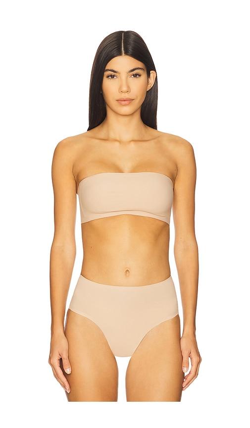 negative underwear base bandeau in beige.