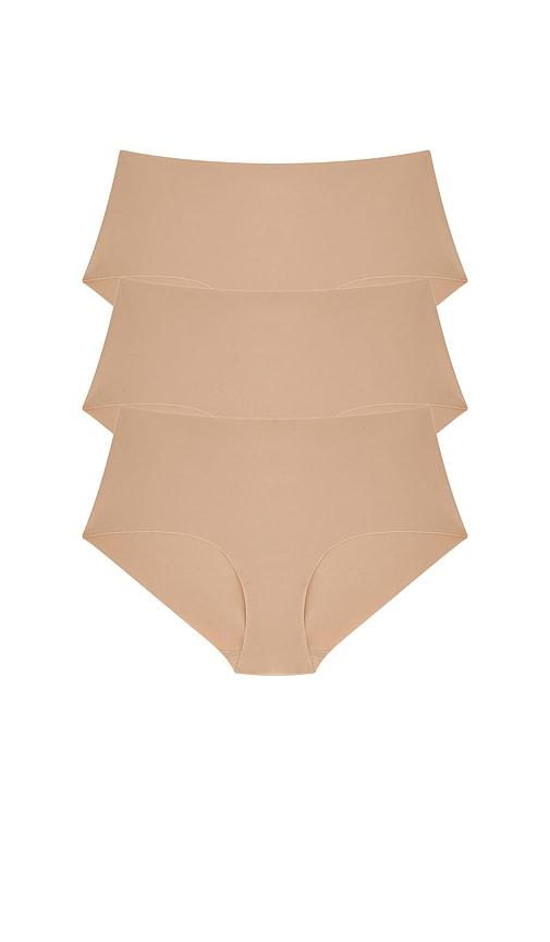 negative underwear base boy short 3-pack in nude.