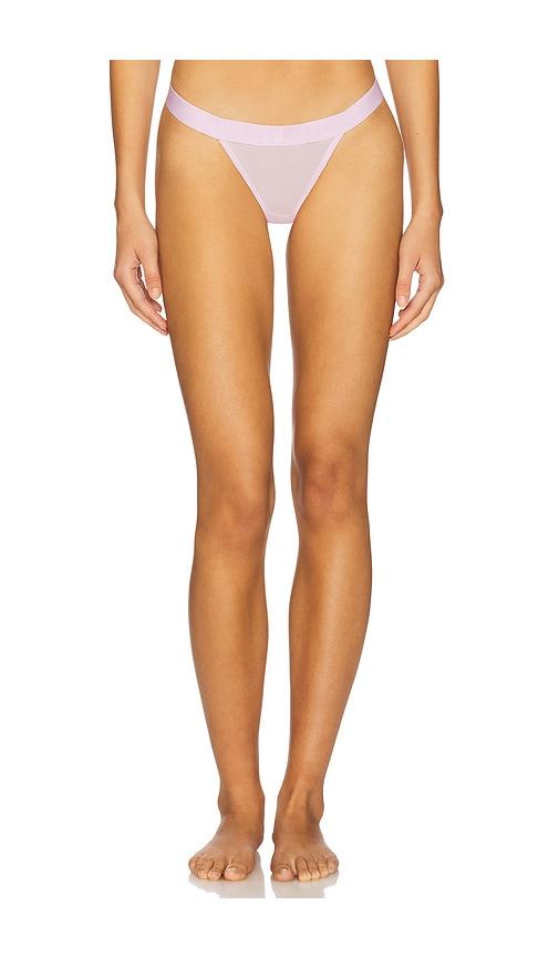 negative underwear sieve thong in pink.