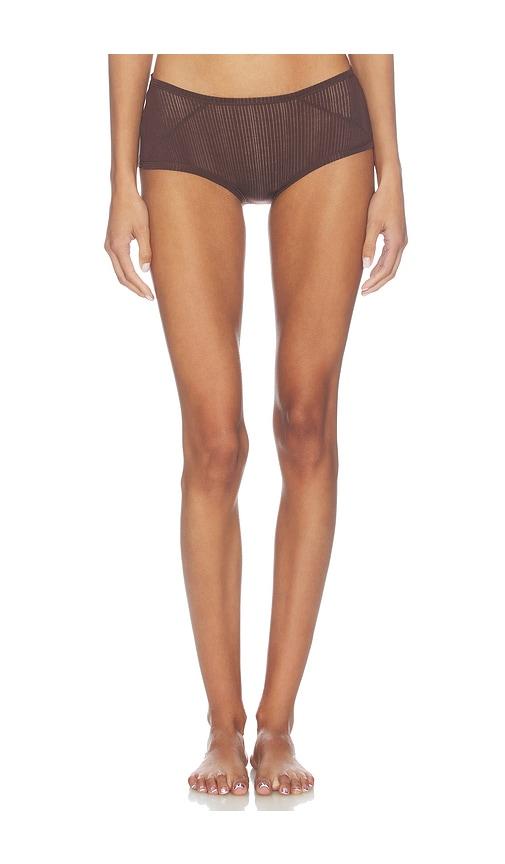 negative underwear whipped boy short in brown.