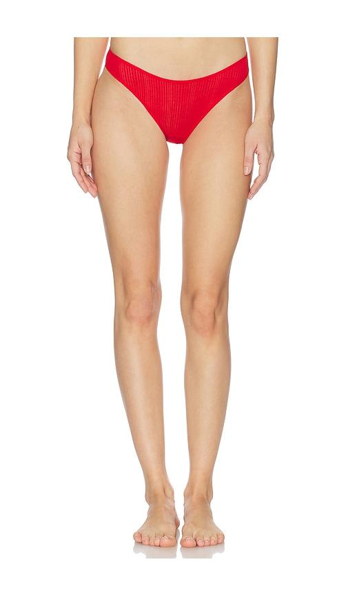 negative underwear whipped dipped thong in red.