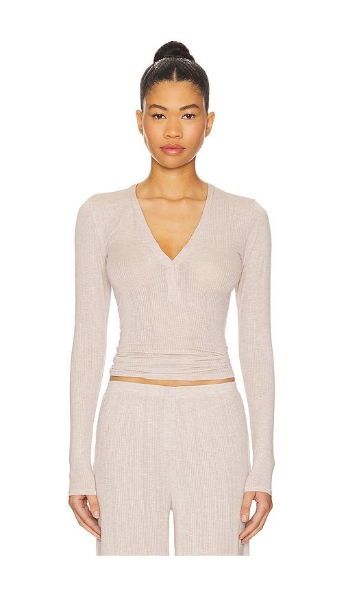 negative underwear whipped henley in beige.