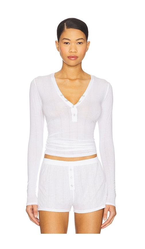 negative underwear whipped henley in white.