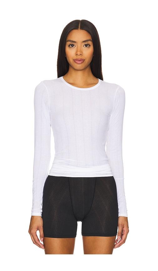 negative underwear whipped long sleeve in white.