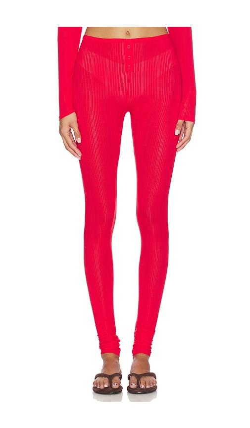 negative underwear whipped long underwear in red.