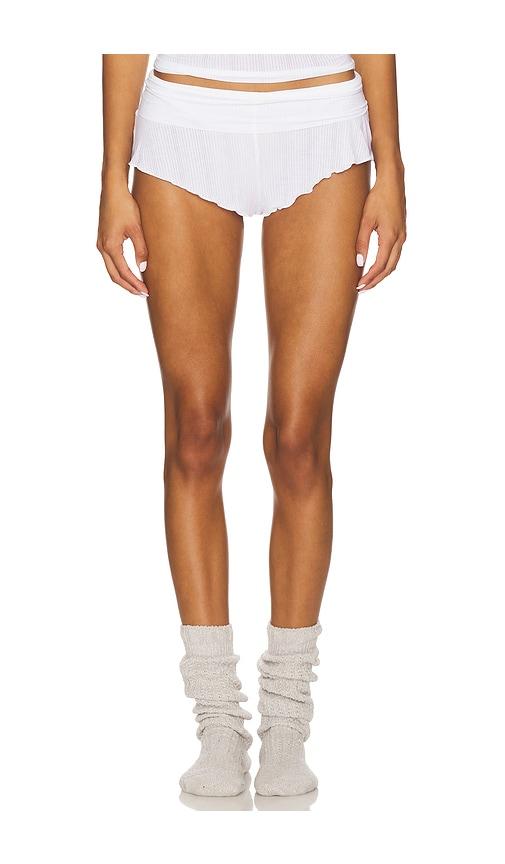 negative underwear whipped mini short in white.