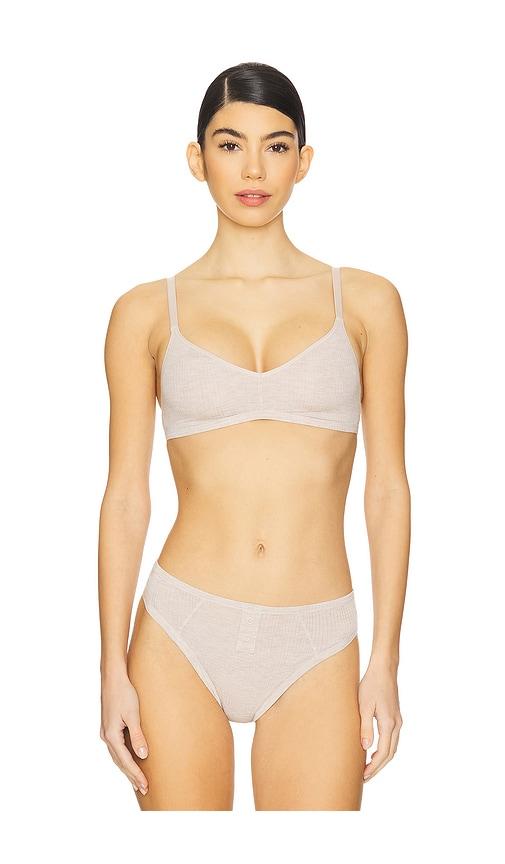negative underwear whipped non wire bra in beige.