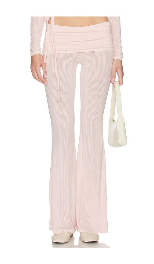 negative underwear whipped roll down pant in pink.