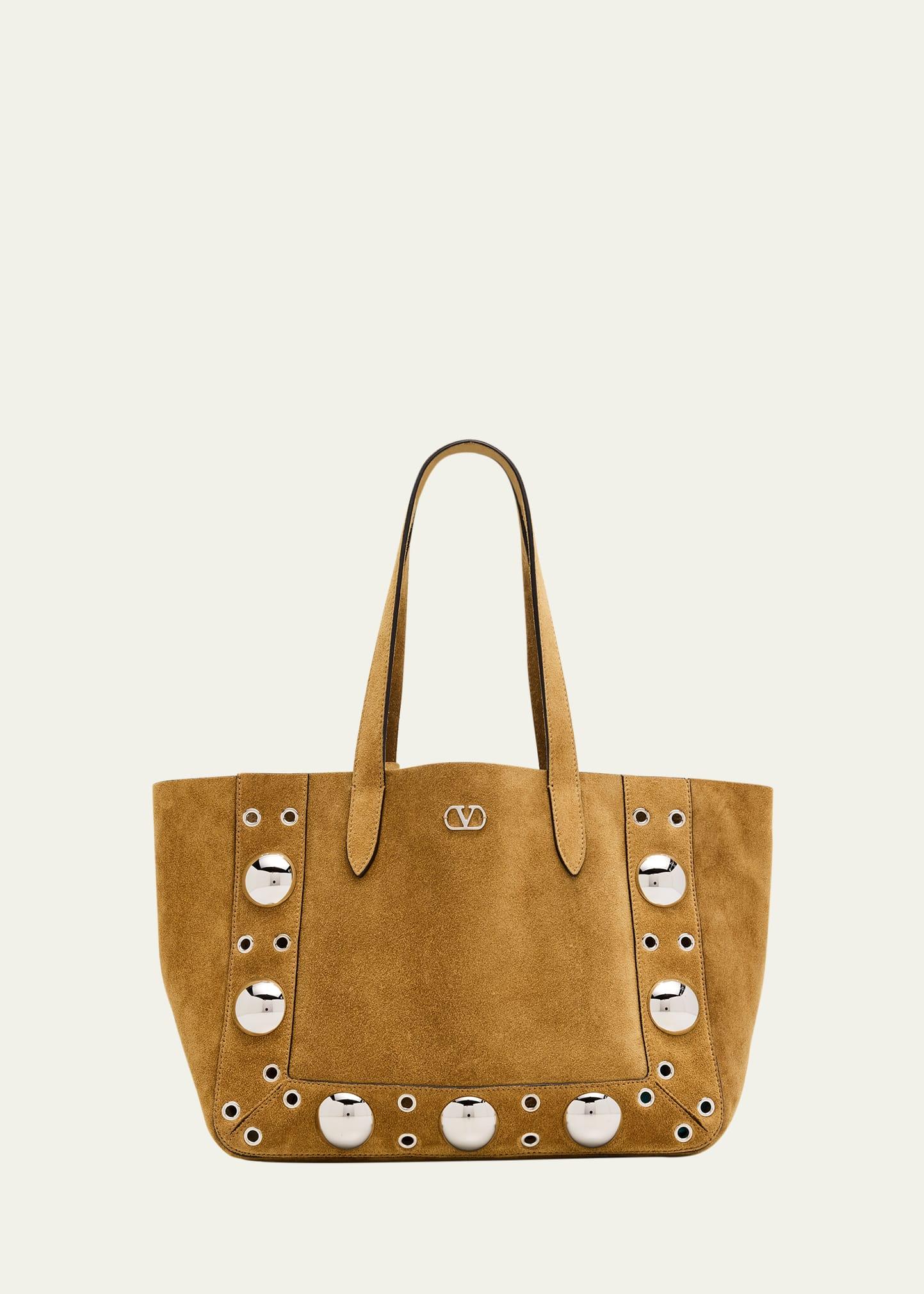 nellcote medium studded suede tote bag