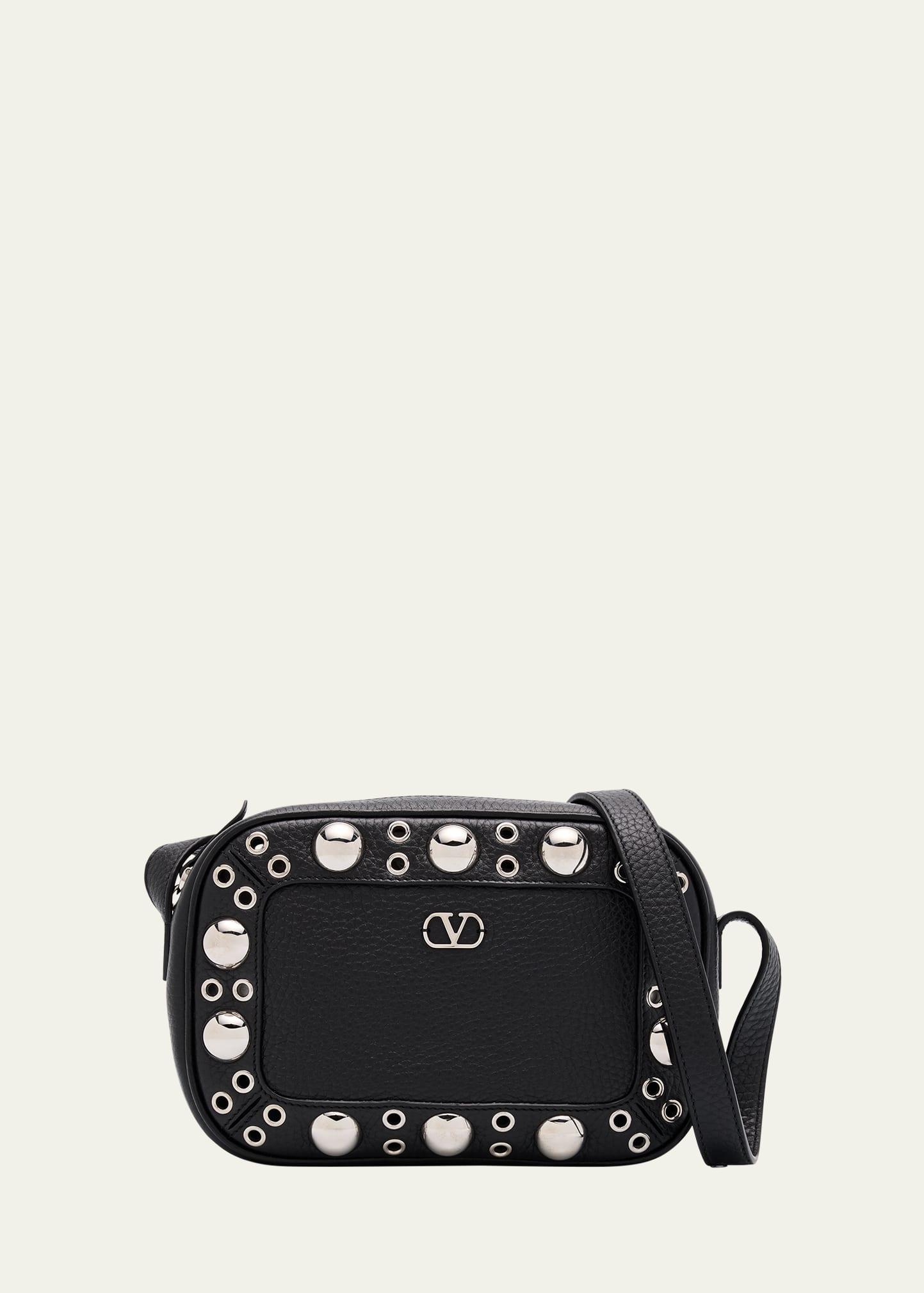 nellcote studded leather camera crossbody bag