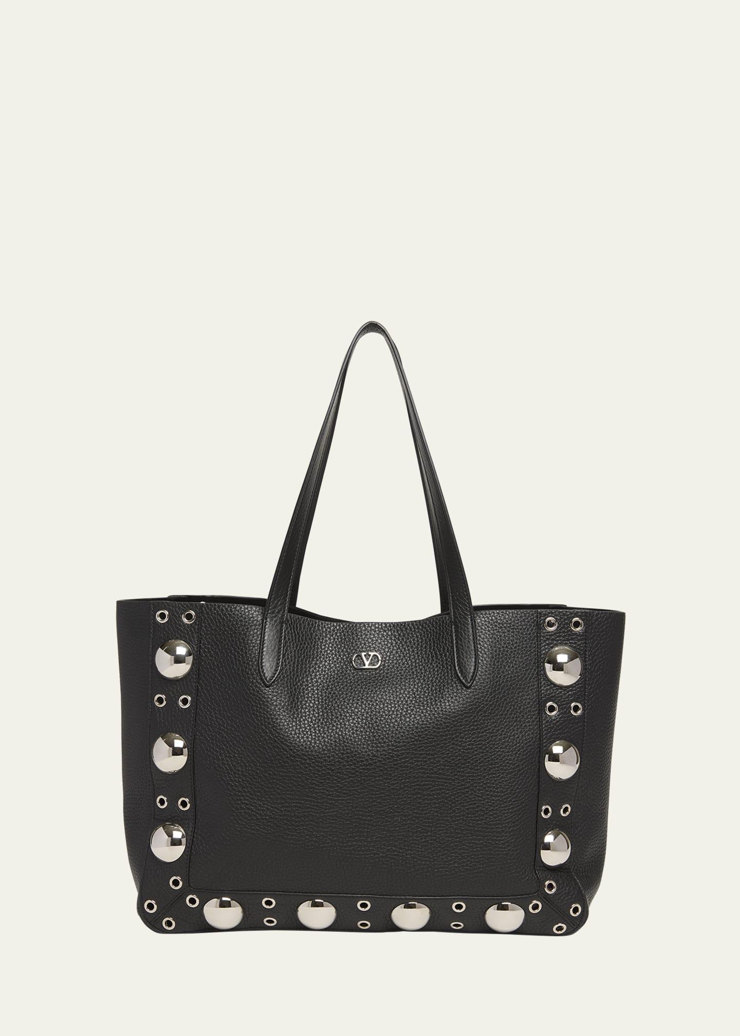 nellcote studded leather tote bag