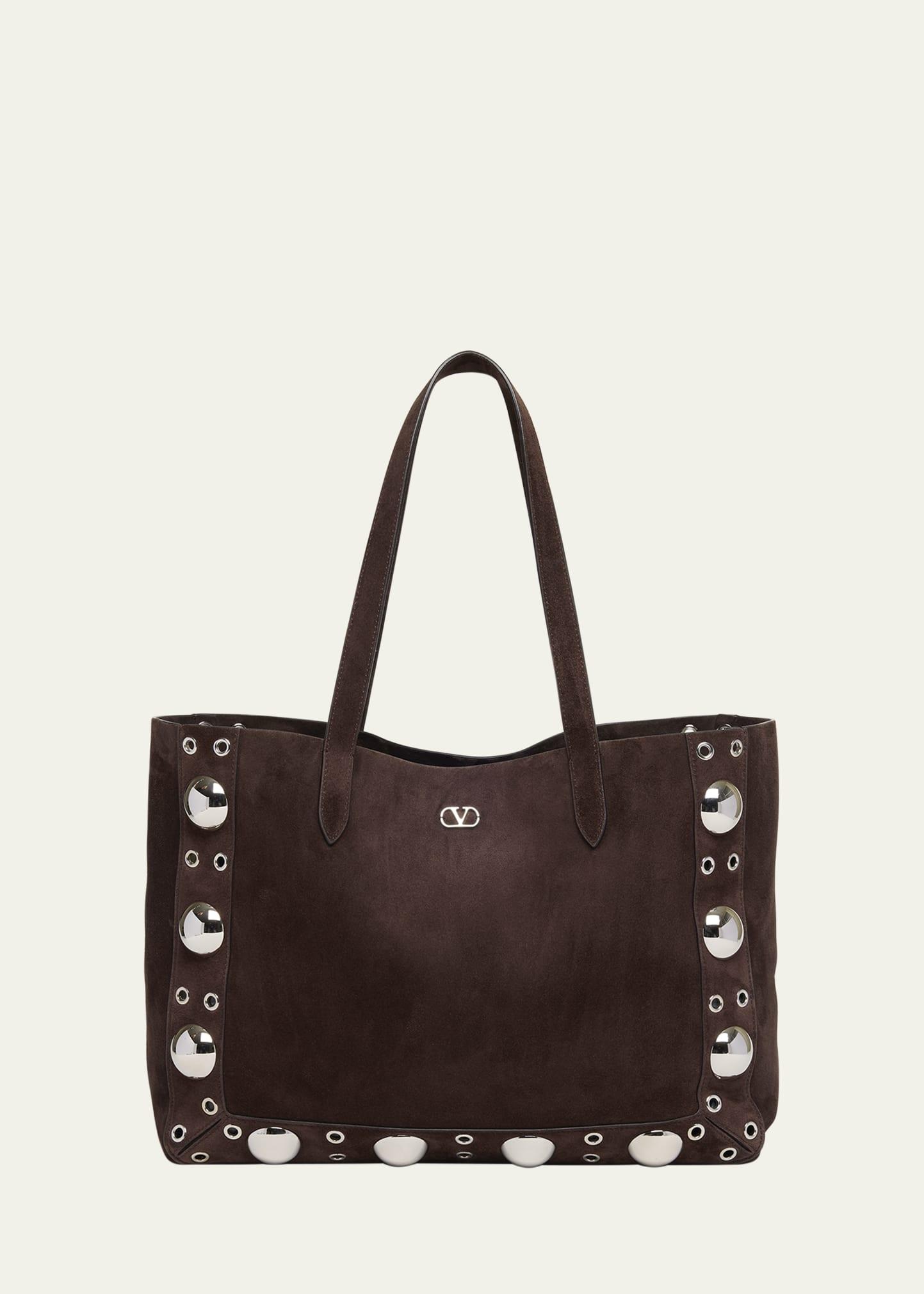 nellcote studded suede tote bag