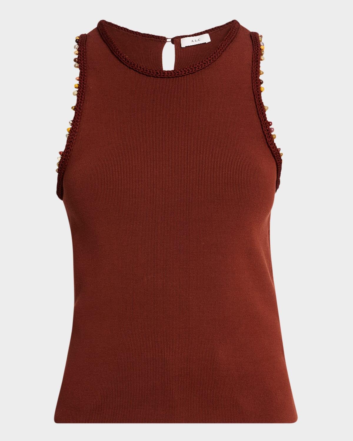 nelly bead-trim tank top