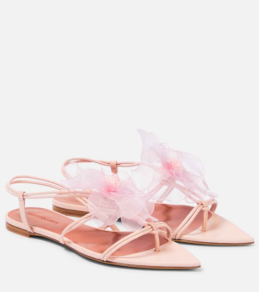 nensi dojaka appliqué leather thong sandals