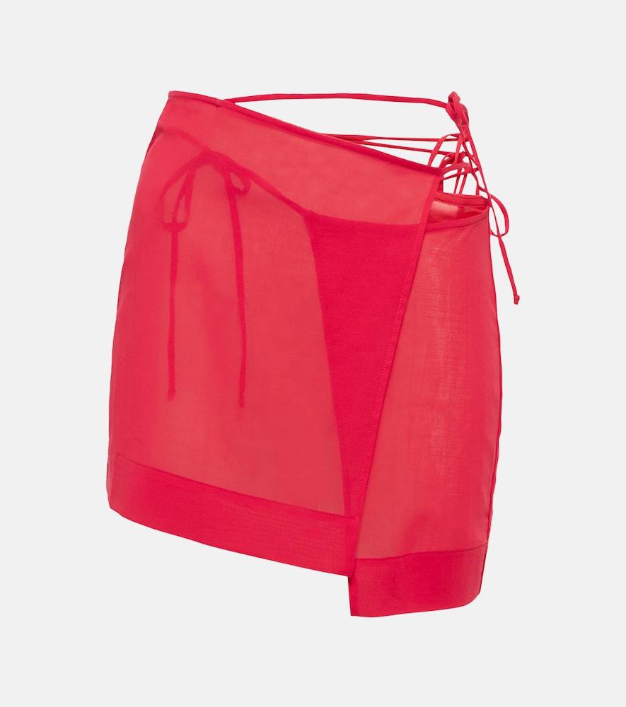 nensi dojaka asymmetric wrap miniskirt