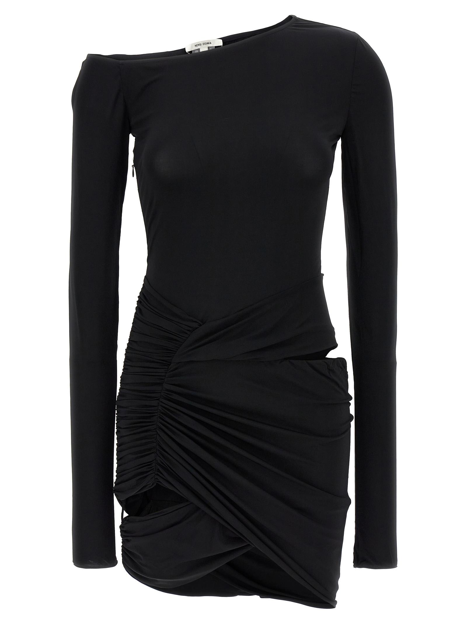 nensi dojaka asymmetrical dress black viscose skirt - women