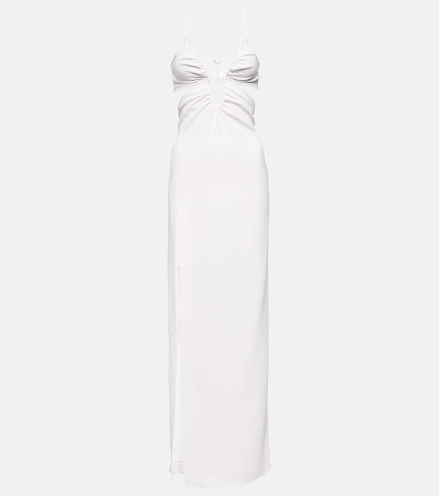 nensi dojaka bridal cutout crêpe gown